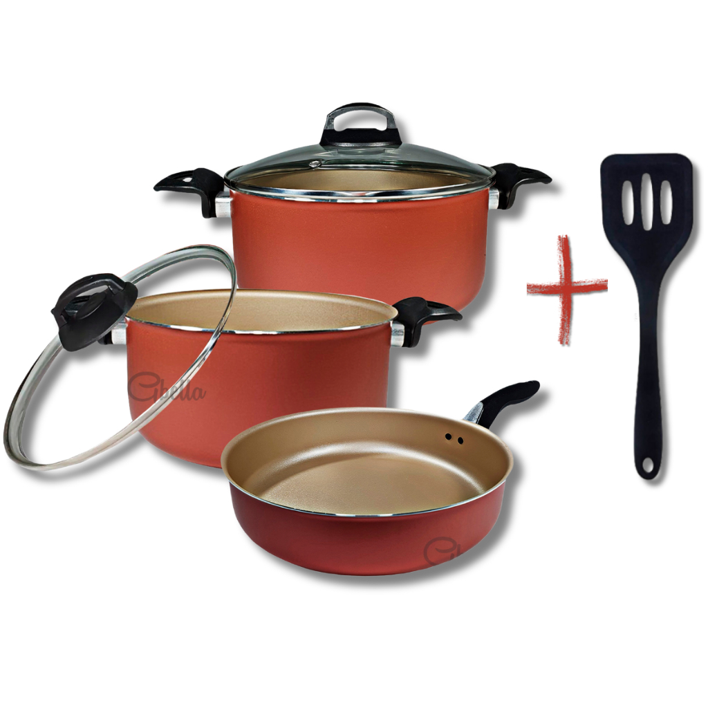 Kit Conjunto 4 Peças GRANDE 2 Panelas Caç...