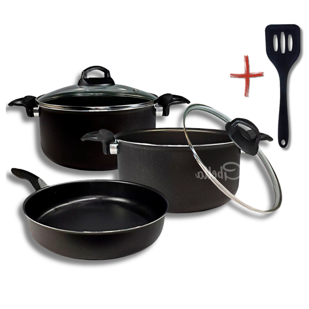 Kit Conjunto 4 Peças MÉDIO 2 Panelas Caça...